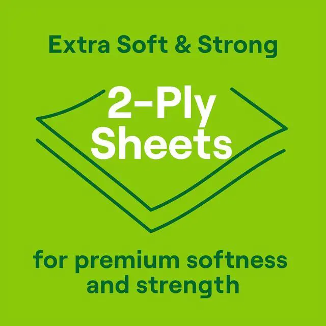 Alt view image 7 of 7 - Seventh Generation Toilet Paper, 100% Recycled 2-Ply Bath Tissue, 4 Rolls of 240 Sheets, Extra Soft & Strong for Home & RV, Whitened without Chlorine Bleach, No Dyes or Fragrances, Septic Safe