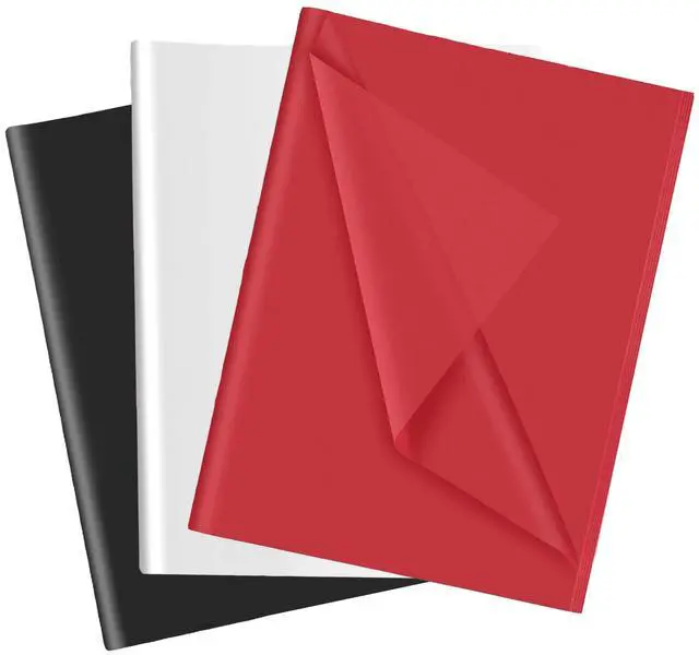 Main image of 30 Sheets Black White Red Tissue Paper for Gift Bags, Tissue Paper Wrap Bulk for Decoration Weddings Birthday DIY Project Christmas Gift Wrapping Crafts Decor, 14 X 20 Inches