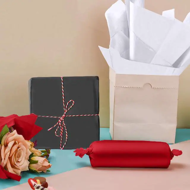 Alt view image 4 of 7 - 30 Sheets Black White Red Tissue Paper for Gift Bags, Tissue Paper Wrap Bulk for Decoration Weddings Birthday DIY Project Christmas Gift Wrapping Crafts Decor, 14 X 20 Inches