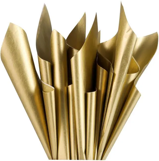 Main image of 36 Sheets Gold Tissue Paper for Gift Bags, 20 x 20 Inch Shiny Metallic Wrapping Paper for Christmas Weddings Birthdays and Crafts