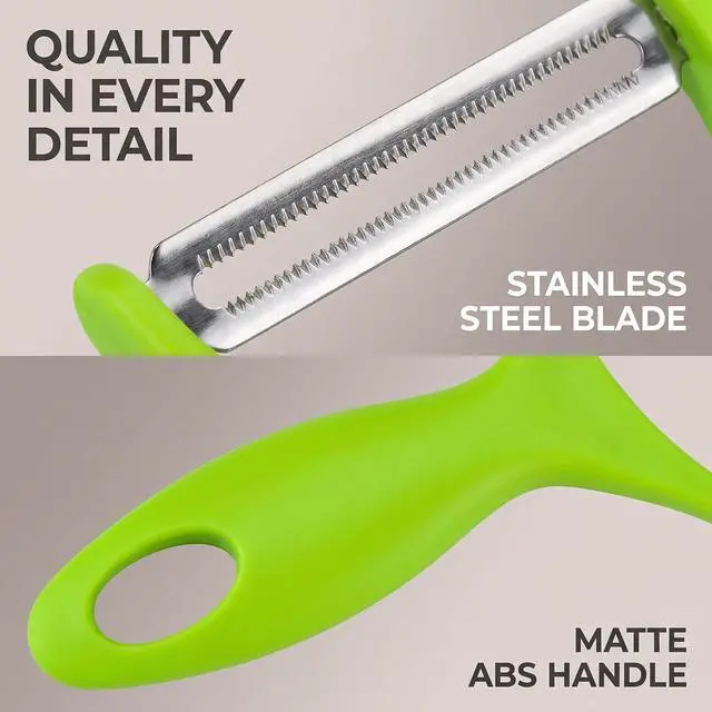 Alt view image 3 of 7 - Green Cabbage Shredder,Vegetable Cutter Cabbage Slicer,Stainless Steel Fruit Vegetable Potato Peeler Graters Kitchen Must Have for Home Restaurants Kitchen Utensils and Gadgets 18 * 12cm