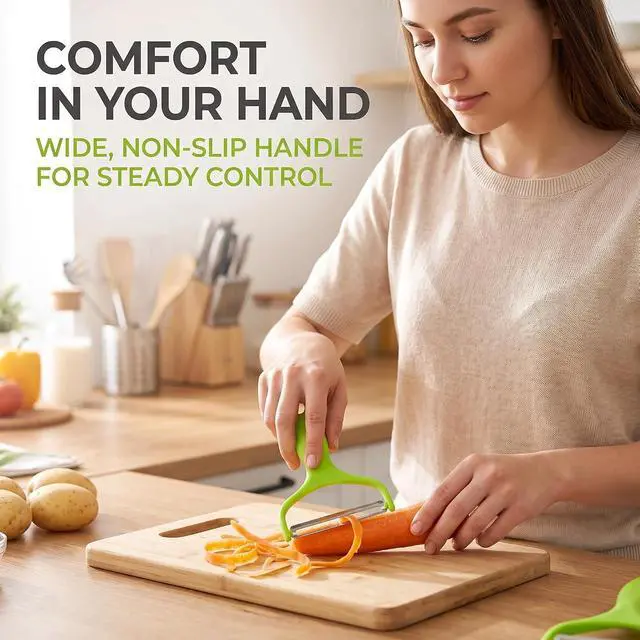 Alt view image 6 of 7 - Green Cabbage Shredder,Vegetable Cutter Cabbage Slicer,Stainless Steel Fruit Vegetable Potato Peeler Graters Kitchen Must Have for Home Restaurants Kitchen Utensils and Gadgets 18 * 12cm