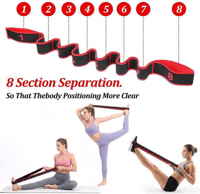 Alt view image 3 of 7 - Number Stretch Workout Band Fitness Resistance Band | Stretching and Yoga, Pilates Resistance Bands
