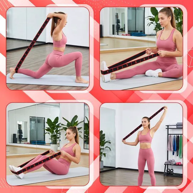 Alt view image 7 of 7 - Number Stretch Workout Band Fitness Resistance Band | Stretching and Yoga, Pilates Resistance Bands