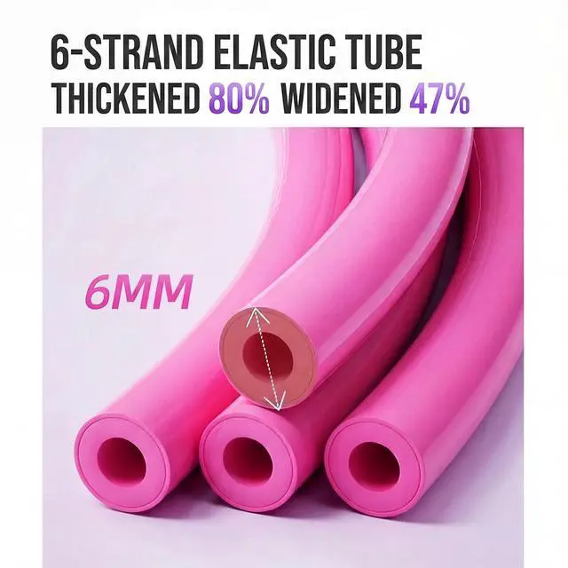 Alt view image 4 of 7 - Pedal Resistance Bands with Handles, 6-Tube for Home Gym | Natural Latex, 50lbs Max Resistance, Full-Body Workout, Travel-Friendly, for Arms Legs Abs Glutes