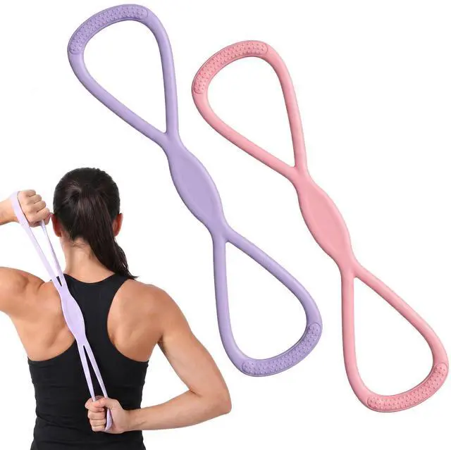 Main image of 2 Pcs Figure 8 Resistance Band with Handles Arm Resistance Bands 15lb | for Women Men, 8 Shaped, Silicone, Stretch, Shoulder Resistances Band, Exercise Workout Bands, for Arm Back Shoulder