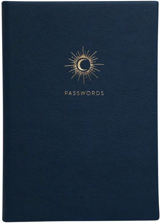 Alt view image 2 of 7 - Password Keeper Book with Alphabetical Tabs Hardcover Organizer | Discreet Black Faux Leather Cover, Compact 5.75x4 in Size to Store Website Logins, Card Details and Contacts