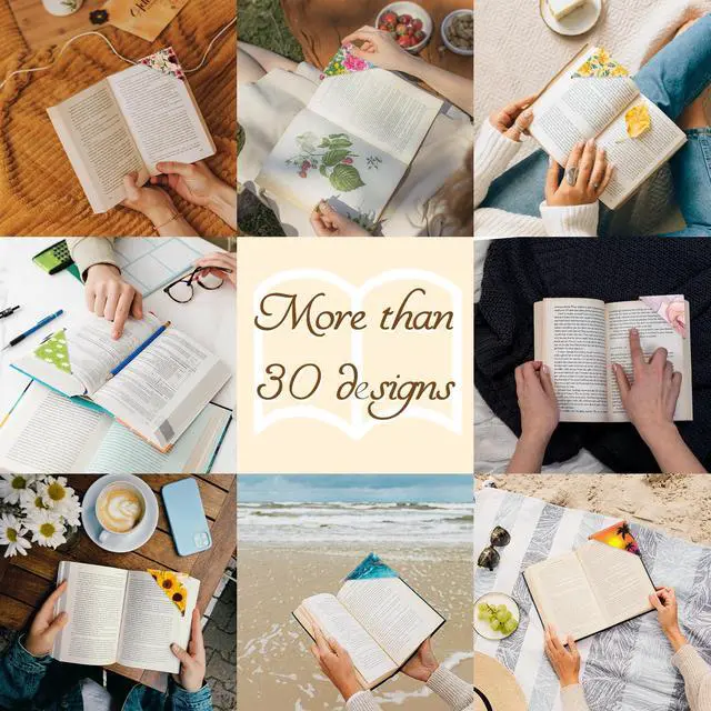 Alt view image 6 of 6 - Personalized Leather Bookmarks, Fun & Cute Book Accessories for Reading Lovers, Unbreakable Page Markers for Women Men Girls Boys Student Teacher Kids Retirement Birthday Gifts (Yellow Flower)