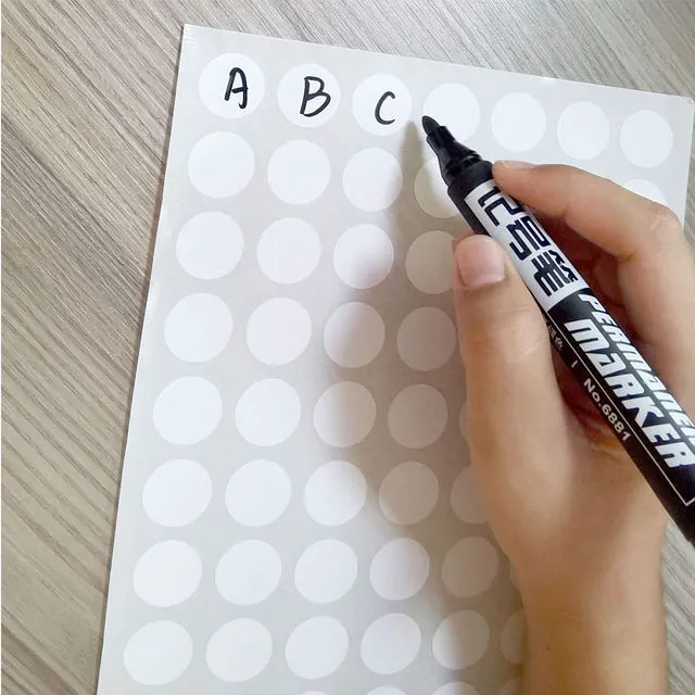 Alt view image 2 of 7 - Coding Labels 3/4" Round Color-Coding Circle 1050pcs Dot Labels (White)