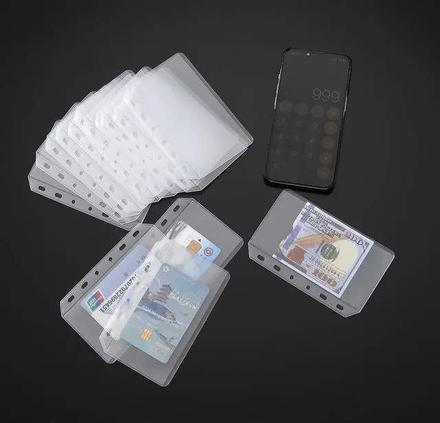 Alt view image 3 of 5 - 15pcs A7 Mini Binder Pockets with No Zippers, Zipless Budget Envelopes for Cash System, A7 Binder Pouch for 6 Ring Binder, Money Folder Organizer for Cash.