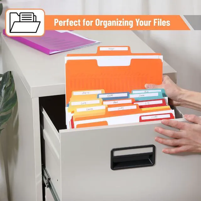 Alt view image 5 of 6 - File Folders, 1/3 Cut Tab, 6 Pack, Assorted Colors, Letter Size | Colored File Folders, Letter File Folders, Color Folders, Office File Folders, Office Supplies File Folders, File Folder