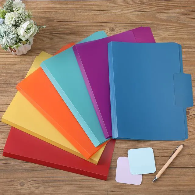 Alt view image 6 of 6 - File Folders, 1/3 Cut Tab, 6 Pack, Assorted Colors, Letter Size | Colored File Folders, Letter File Folders, Color Folders, Office File Folders, Office Supplies File Folders, File Folder