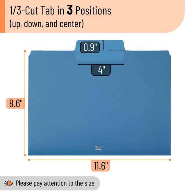 Alt view image 3 of 6 - File Folders, 1/3 Cut Tab, 6 Pack, Assorted Colors, Letter Size | Colored File Folders, Letter File Folders, Color Folders, Office File Folders, Office Supplies File Folders, File Folder