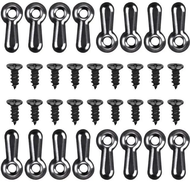 Main image of 160-Piece Metal Picture Frame Set with 160 Screws, Turn Button Fasteners, Black Frame Hardware, Hanging Hangers for Photos, Crafts, Posters