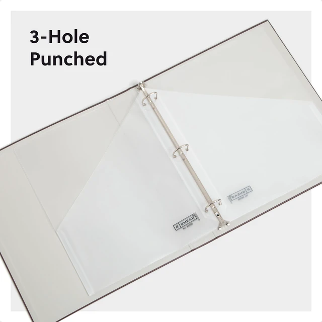 Alt view image 3 of 6 - Plastic Binder Pocket Slash File Jacket, Clear, 5 Count | Binder pockets for a 3 ring binder: 5 clear plastic file folders with pockets, three-hole punched, letter size.