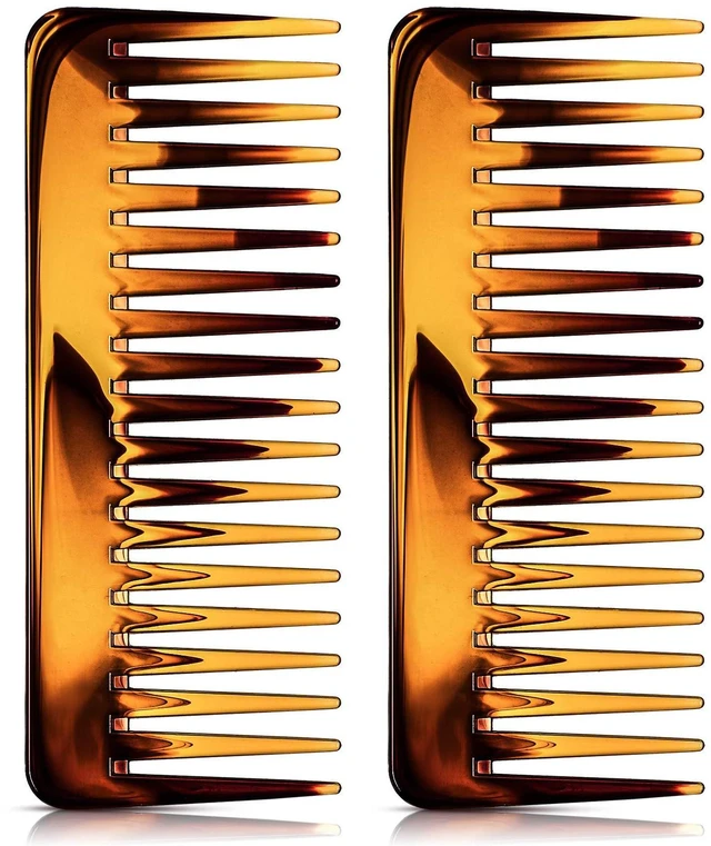 Main image of Wide Tooth Comb No Handle,Brown | Large Hair Detangling Comb, for Curly Wet Dry Hair, Detangler Accessories