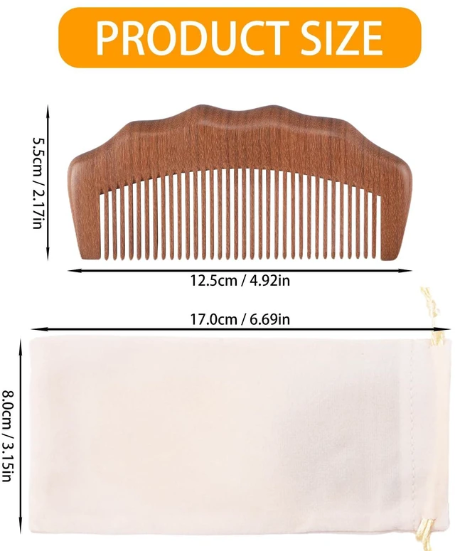 Alt view image 2 of 5 - Wooden Labor Comb for Women, Labor and Delivery Essentials for Pregnant Women, Natural Birthing Comb Baby Shower Gifts with Cloth Bag