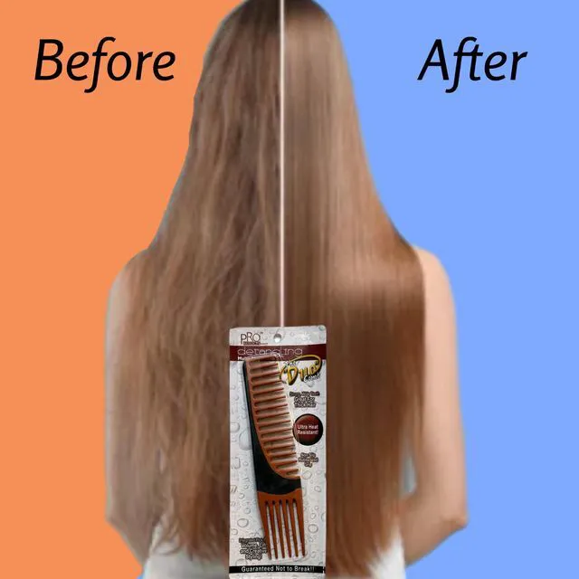 Alt view image 6 of 7 - Premium Duo Combo Detangling Hair Lifting Comb Wide Tooth Teasing Curly Straight Thick Wet Shower Wavy Afro Long Mohawk Wigs Men Women Volume Styling Heat Resistant Non-Slip