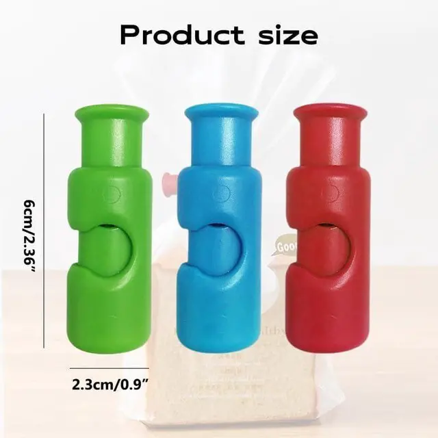 Alt view image 2 of 6 - Bag Clips, New Chip Bag Food, Reusable Grocery Bag Clips, Snack Bread Closure Clip, Food for Bags Plastic (3 Pcs)