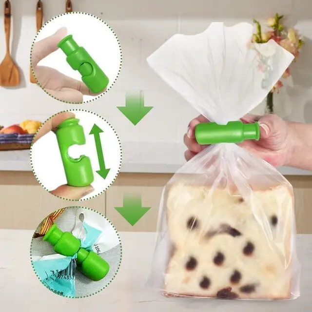 Alt view image 6 of 6 - Bag Clips, New Chip Bag Food, Reusable Grocery Bag Clips, Snack Bread Closure Clip, Food for Bags Plastic (3 Pcs)