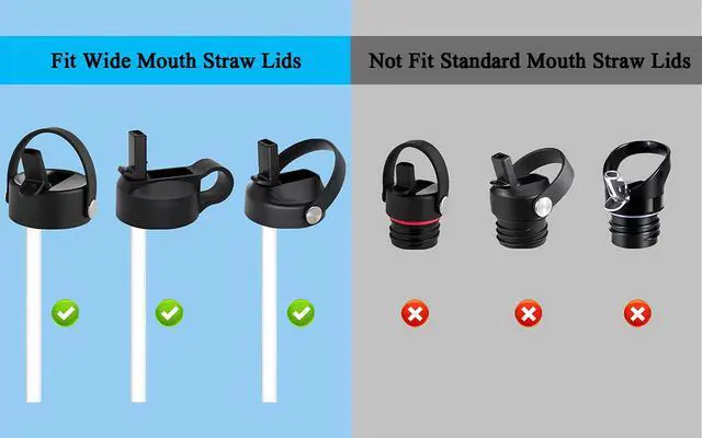 Alt view image 2 of 6 - 3-Pack Replacement Straws for Hydro Flask | Compatible with Hydro Flask Wide Mouth Bottle Lid with Straw Brush, BPA Free (Fit for Hydroflask Bottles)