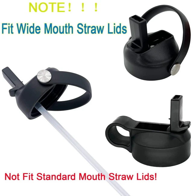 Alt view image 6 of 6 - 3-Pack Replacement Straws for Hydro Flask | Compatible with Hydro Flask Wide Mouth Bottle Lid with Straw Brush, BPA Free (Fit for Hydroflask Bottles)
