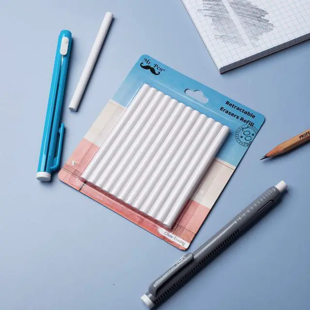 Alt view image 7 of 7 - Eraser Refill, 12 Pack, Mr. Pen Mechanical Eraser Refills | Replacement for Retractable Erasers, Smudge-Free, Non-Toxic, Ideal for Artists, Students and Office Use