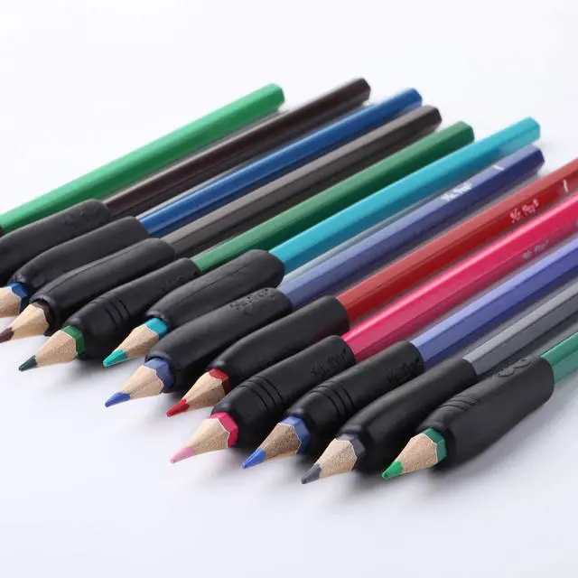 Alt view image 7 of 7 - Pencil and Pen Grips, 12 Pack, Black, Pencil Grips for Adults | Rubber Pencil Grips, Pen Grips for Adults with Arthritis, Ergonomic Pencil Grip, Pen Gripper