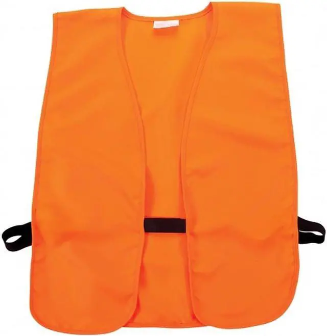 Main image of Company Blaze Orange Hunting Vest (Adult, XL or Child) Quiet Polyester, No Zippers - Adjustable Hook and Loop Closure - Fits Over Jacket (26"-60") - High Visibility Vest - Hunting Accessories