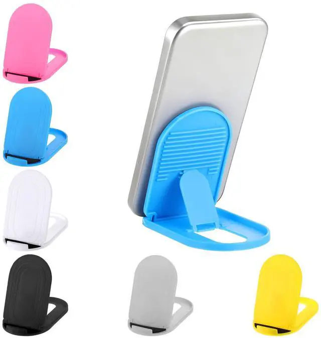 Main image of 6Pcs Cell Phone Stand for Desk, Foldable Phone Stands | Portable Desktop CellPhone Holder Adjustable Mobile Tablet Holder Fits 4-8inch Devices for Desk with Anti-Slip Base 6 Colors