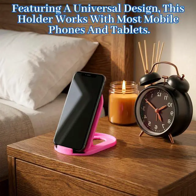 Alt view image 2 of 7 - 6Pcs Cell Phone Stand for Desk, Foldable Phone Stands | Portable Desktop CellPhone Holder Adjustable Mobile Tablet Holder Fits 4-8inch Devices for Desk with Anti-Slip Base 6 Colors