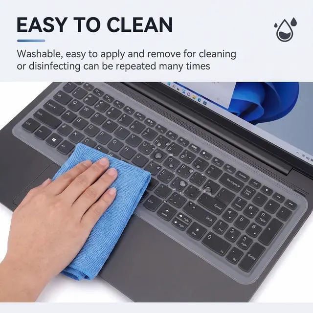 Alt view image 4 of 7 - 15.6 Inch Laptop Keyboard Cover, Keyboard Protector for Laptop, Universal Keyboard Cover Skin for 15.6 Laptop, Computer Keyboard Cover for Work, School and Home