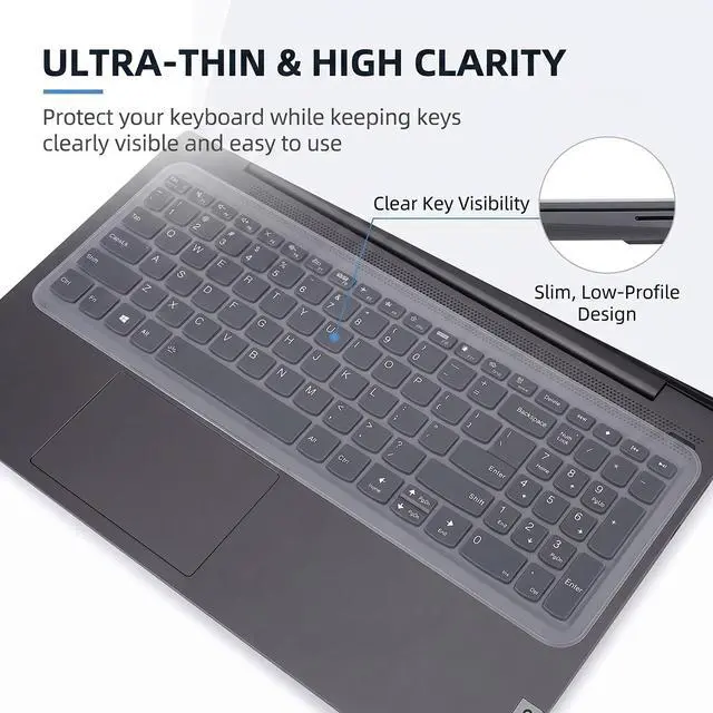 Alt view image 5 of 7 - 15.6 Inch Laptop Keyboard Cover, Keyboard Protector for Laptop, Universal Keyboard Cover Skin for 15.6 Laptop, Computer Keyboard Cover for Work, School and Home