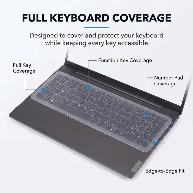 Alt view image 6 of 7 - 15.6 Inch Laptop Keyboard Cover, Keyboard Protector for Laptop, Universal Keyboard Cover Skin for 15.6 Laptop, Computer Keyboard Cover for Work, School and Home