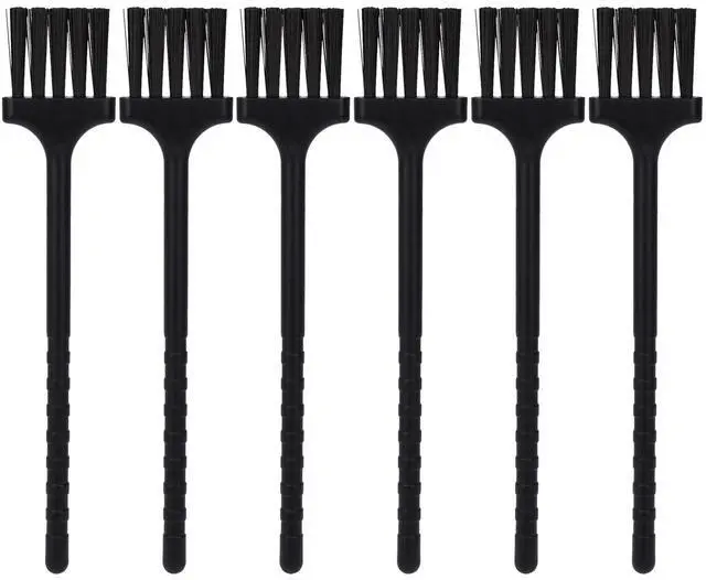 Main image of Detail Cleaning Brush 6-Pack, Nylon Bristle Tool for Grinders & Keyboards | 6-Pack, 5In PP Handle, 25mm Head, Nylon Bristles For Grinders, Keyboards, Shavers, Vents
