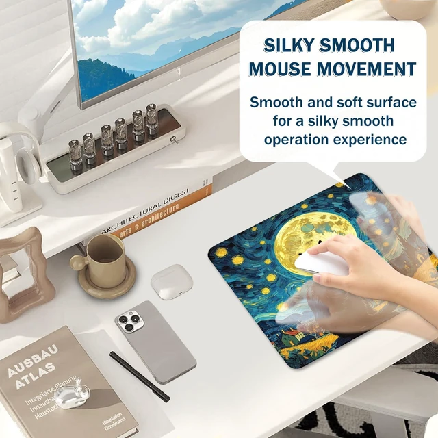Alt view image 4 of 6 - Mouse Pad Gaming - Desk Mat for Keyboard and Mouse - Large Mouse Pads for Desk, Gaming Mousepad with Non-Slip Base, Desks Pad (11.8" X 9.8") for Game, Office and Home