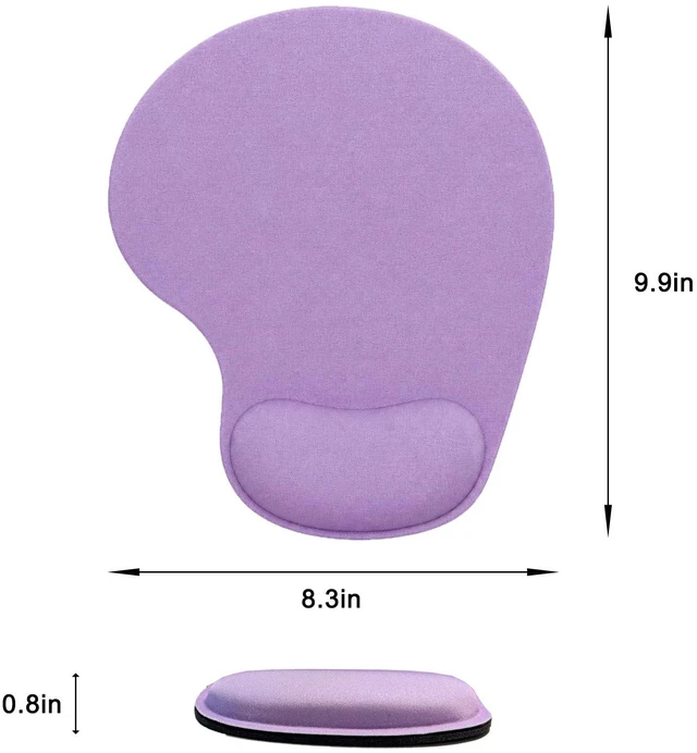 Alt view image 6 of 7 - Mouse Pad with Wrist Support, Ergonomic Mouse Pads with Memory Foam Wrist Rest, Easy Typing Pain Relief, Comfortable Home Office Computer Wrist Support Pads for Working Studying Gaming, Purple