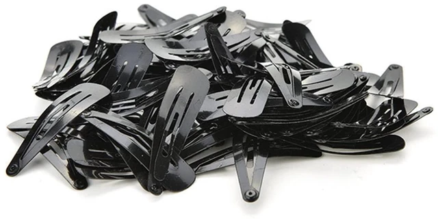 Alt view image 4 of 4 - Black Snap Hair Clips, 12 Pcs Hair Barrettes for Women, 2 Inch | Non-slip Metal Hair Barrette Accessories for Girls, Women, Kids Teens or Toddlers