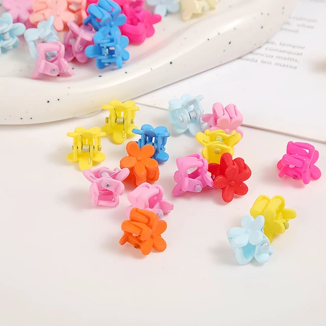 Alt view image 6 of 6 - 50Pcs Mini Flower Hair Clip Colorful Mini Hair Claw Baby Hair Clips Toddler Hair Clips Girls Decorative Bun Tiny hair clips, Assorted Colors (Floral)