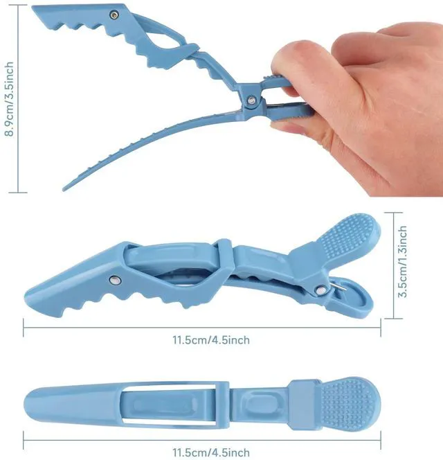 Alt view image 2 of 7 - Plastic Non Slip Hair Clips for Women, Professional Alligator Hair Clips, Hair Styling Clips Sectioning Clips of Hair Salon (10PCS Macaroon)