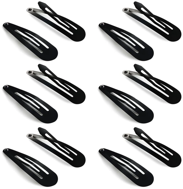Main image of Snap Hair Clips, 40 Pack 2 Inch Barrettes Metal Hair Clips Slides, Women And Girl Metal Bb Barrettes Accessories Styling