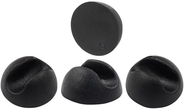 Main image of 4pcs Hairpin Leg Protector Feet, 3/8-1/2 Inch, Black | Rubber Chair Leg Caps, Furniture Pads Floor Protector, Fits Hairpin Coffee Table Legs Feet