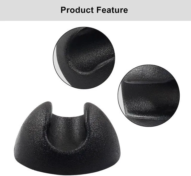 Alt view image 3 of 5 - 4pcs Hairpin Leg Protector Feet, 3/8-1/2 Inch, Black | Rubber Chair Leg Caps, Furniture Pads Floor Protector, Fits Hairpin Coffee Table Legs Feet