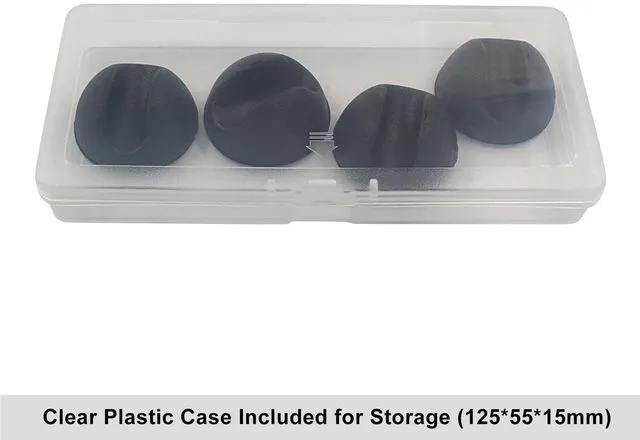 Alt view image 5 of 5 - 4pcs Hairpin Leg Protector Feet, 3/8-1/2 Inch, Black | Rubber Chair Leg Caps, Furniture Pads Floor Protector, Fits Hairpin Coffee Table Legs Feet