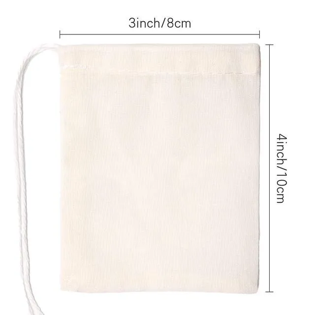 Alt view image 2 of 5 - Cotton Bags Muslin Bags Sachet Bag for Home Supplies (3x4 Inch 10 Pack)