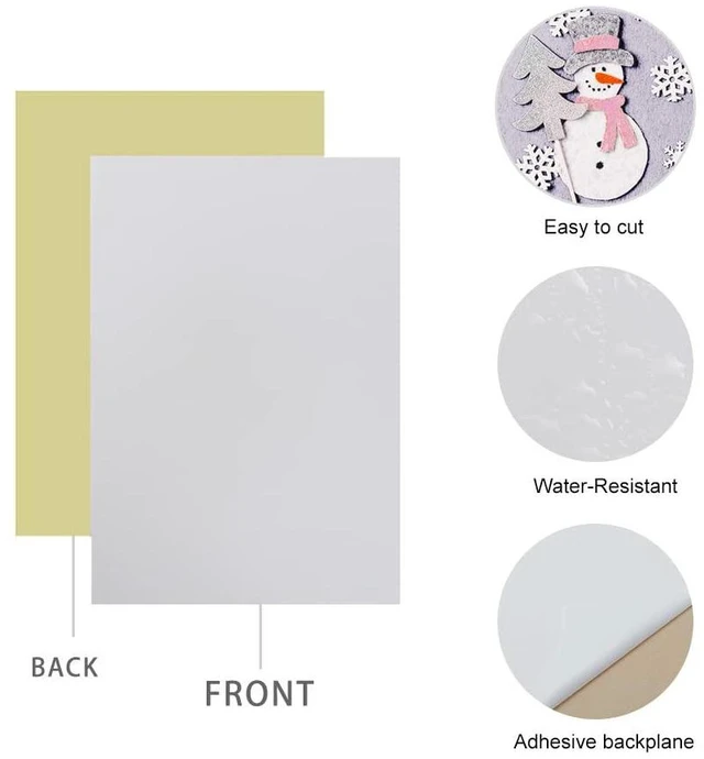 Alt view image 3 of 6 - 3PCS Self Adhesive Felt Sheets, Peel & Stick Felt Adhesive Sheets, A4 Size (8.3" x 11.8", White)