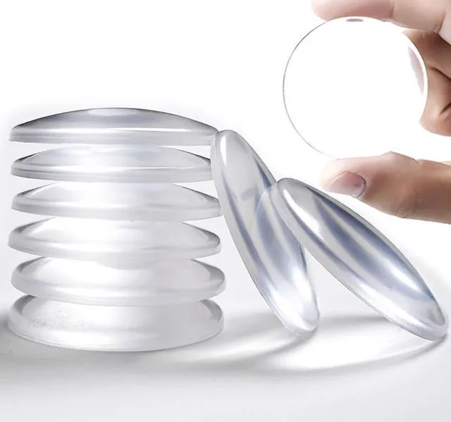 Main image of 8PCS Door Stoppers for Wall, 2" Medium Transparent Shield | Quiet Wall Protector, Round Cushion Bumpers, Strong Adhesive, Protects Door Handle