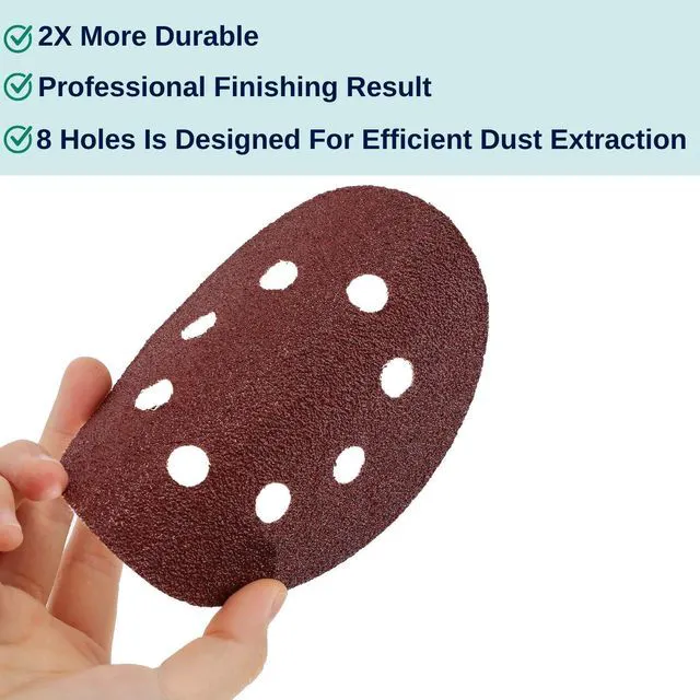 Alt view image 4 of 7 - Sanding Discs, 5 Inch, 30 Pack, Assorted Grits 40 80 120 220 320 600 | Round Sandpaper Discs for Sanding Wood, Metal, Furniture, Surface Preparation & Finishing Work