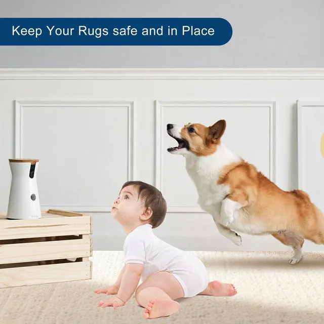 Alt view image 6 of 7 - Non Slip Rug Pads for Hardwood Floors, 2x4 Rug Pad Gripper for Area Rugs, Under Carpet Anti Skid Mat, Black, Keep Your Rugs Safe and in Place