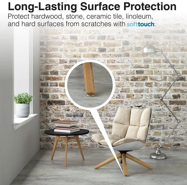Alt view image 2 of 7 - Heavy Duty 2 Inch Felt Furniture Pads to Protect Hardwood Floors from Scratches, Linen, 6 Count